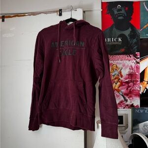 American Eagle Outfitters Men's Maroon Hoodie